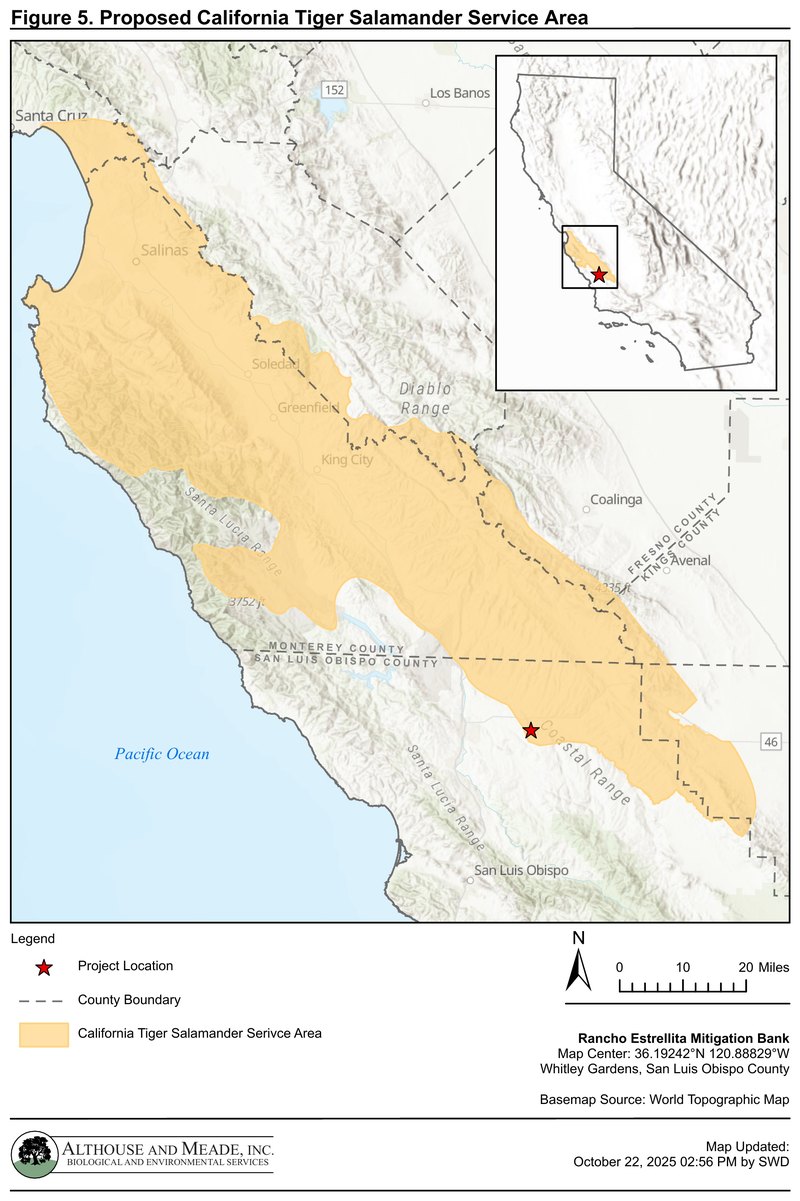 Figure 5. Proposed California Tiger Salamander Service Area