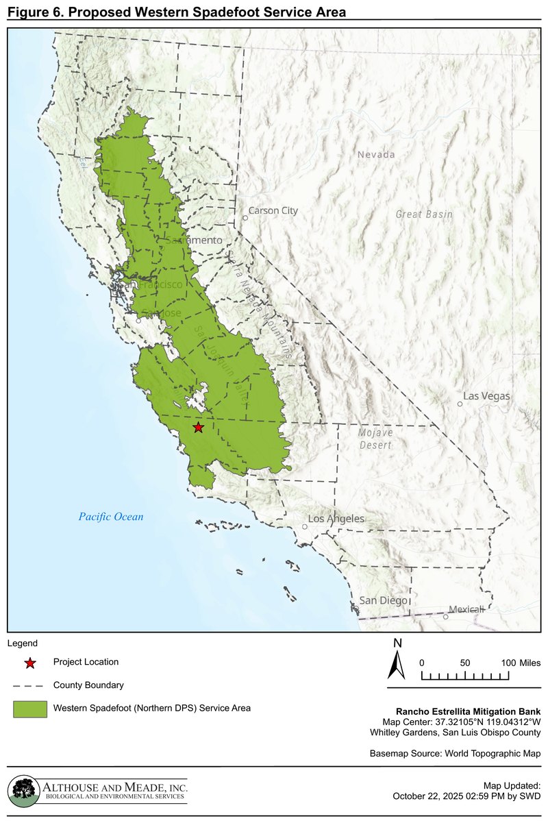 Figure 6. Proposed Western Spadefoot Service Area