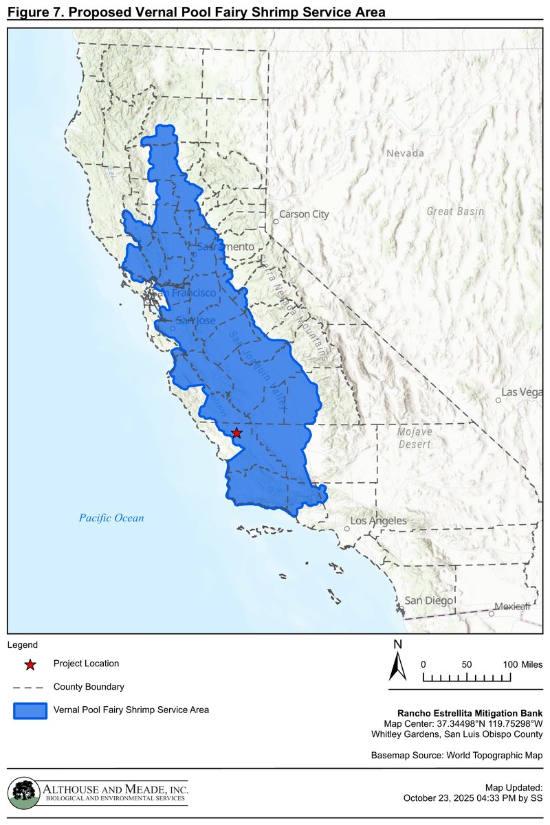 Figure 7. Proposed Vernal Pool Fairy Shrimp Service Area