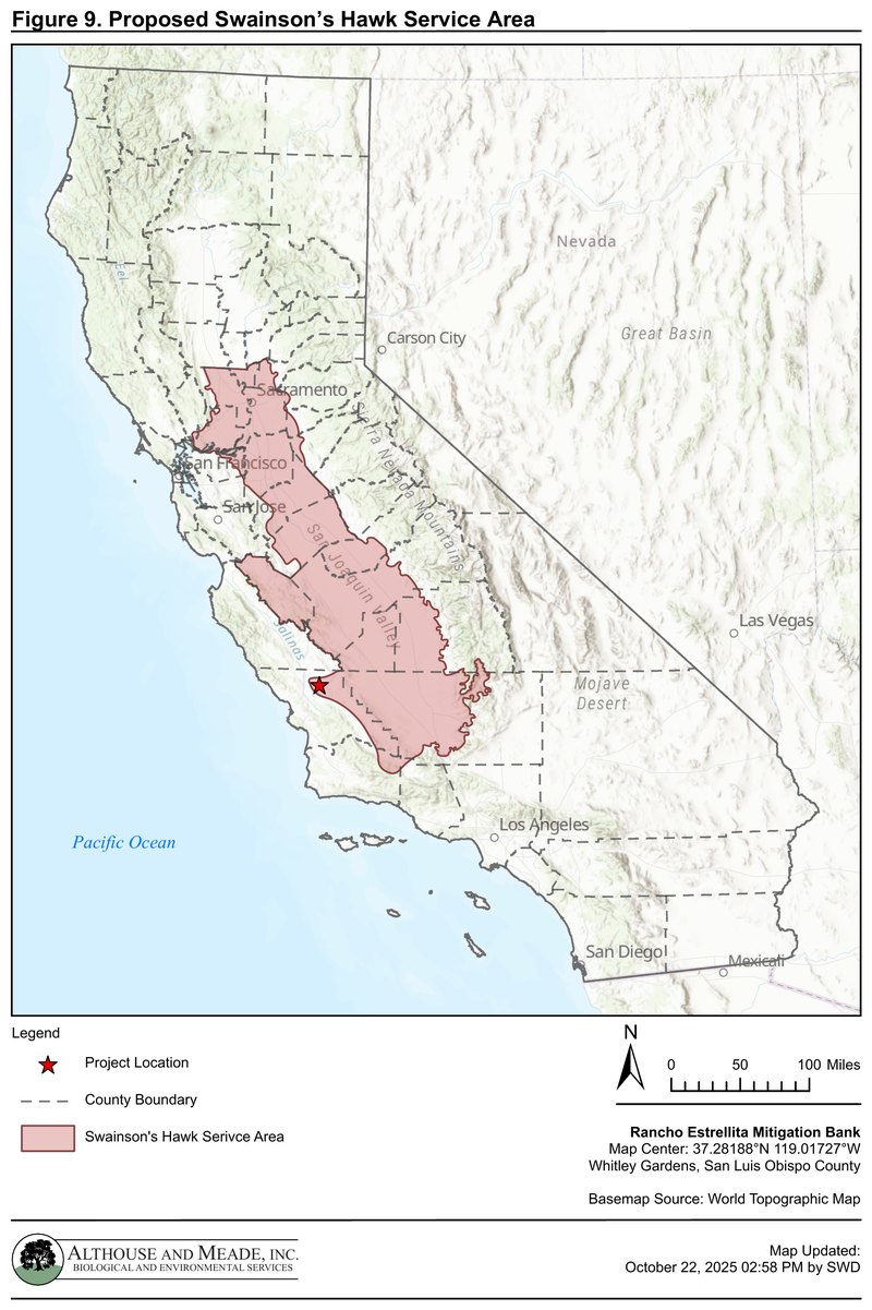 Figure 9. Proposed Swainson's Hawk Service Area